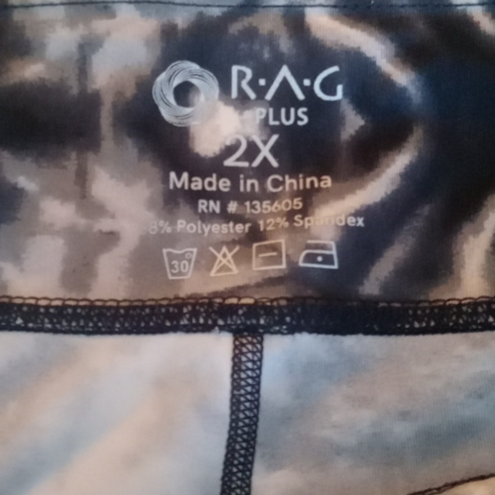 RAG 2X Bike Shorts Tie Dye + Blue Camo Capris Bundle - Picture 3 of 12